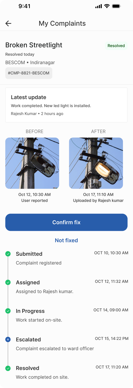 Sahaaya Redesign Decision 2 - Mobile Detail Progress View Component